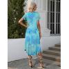 image:imageEkouaer Long Nightgowns for Women with Pockets Short Sleeves Moo Moos for Women Casual Maxi Dress House Dresses SXXXLTeal Tiedye