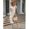image:imageEkouaer Long Nightgowns for Women with Pockets Short Sleeves Moo Moos for Women Casual Maxi Dress House Dresses SXXXLWhite Flowers