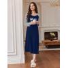 image:imageEkouaer Long Sleeve Nightgowns for Women Calf Length Sleep Shirts Crew Neck Soft Nightshirts SXXLBlack Kiss