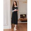 image:imageEkouaer Long Sleeve Nightgowns for Women Calf Length Sleep Shirts Crew Neck Soft Nightshirts SXXLBlack Let Me Sleep
