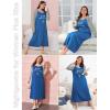 image:imageEkouaer Long Sleeve Nightgowns for Women Calf Length Sleep Shirts Crew Neck Soft Nightshirts SXXLBlue Good Morning