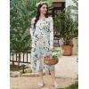 image:imageEkouaer Long Sleeve Nightgowns for Women Long Sleepshirts Button Night Gowns Sleepwear Full Length Sleep Dress with PocketsFloral Green