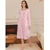 image:imageEkouaer Long Sleeve Nightgowns for Women Long Sleepshirts Button Night Gowns Sleepwear Full Length Sleep Dress with PocketsFloral Pink
