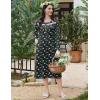 image:imageEkouaer Long Sleeve Nightgowns for Women Long Sleepshirts Button Night Gowns Sleepwear Full Length Sleep Dress with PocketsNavy Blue Flower
