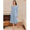 image:imageEkouaer Long Sleeve Nightgowns for Women Long Sleepshirts Button Night Gowns Sleepwear Full Length Sleep Dress with PocketsRed Flroal