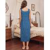 image:imageEkouaer Long Sleeveless Nightgowns for Women Ladies Night Gown Embroidery Sleepdress Tank Nightdress Victorian SleepshirtBlue Paw