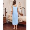 image:imageEkouaer Long Sleeveless Nightgowns for Women Ladies Night Gown Embroidery Sleepdress Tank Nightdress Victorian SleepshirtLight Blue