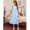 image:imageEkouaer Long Sleeveless Nightgowns for Women Ladies Night Gown Embroidery Sleepdress Tank Nightdress Victorian SleepshirtLight Blue