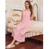 image:imageEkouaer Long Sleeveless Nightgowns for Women Ladies Night Gown Embroidery Sleepdress Tank Nightdress Victorian SleepshirtPink