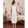 image:imageEkouaer Long Sleeveless Nightgowns for Women Ladies Night Gown Embroidery Sleepdress Tank Nightdress Victorian SleepshirtWhite