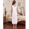 image:imageEkouaer Long Sleeveless Nightgowns for Women Ladies Night Gown Embroidery Sleepdress Tank Nightdress Victorian SleepshirtWhite Floral