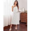 image:imageEkouaer Long Sleeveless Nightgowns for Women Ladies Night Gown Embroidery Sleepdress Tank Nightdress Victorian SleepshirtWhite Flower