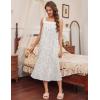 image:imageEkouaer Long Sleeveless Nightgowns for Women Ladies Night Gown Embroidery Sleepdress Tank Nightdress Victorian SleepshirtWhite Flower