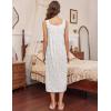 image:imageEkouaer Long Sleeveless Nightgowns for Women Ladies Night Gown Embroidery Sleepdress Tank Nightdress Victorian SleepshirtWhite Flower