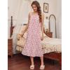 image:imageEkouaer Long Sleeveless Nightgowns for Women Ladies Night Gown Embroidery Sleepdress Tank Nightdress Victorian SleepshirtWhite Pink Floral