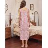 image:imageEkouaer Long Sleeveless Nightgowns for Women Ladies Night Gown Embroidery Sleepdress Tank Nightdress Victorian SleepshirtWhite Pink Floral