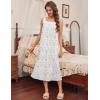 image:imageEkouaer Long Sleeveless Nightgowns for Women Ladies Night Gown Embroidery Sleepdress Tank Nightdress Victorian SleepshirtWhite Purple Floral