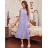 image:imageEkouaer Long Sleeveless Nightgowns for Women Ladies Night Gown Embroidery Sleepdress Tank Nightdress Victorian SleepshirtWhite Purple Point