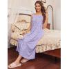 image:imageEkouaer Long Sleeveless Nightgowns for Women Ladies Night Gown Embroidery Sleepdress Tank Nightdress Victorian SleepshirtWhite Purple Point