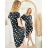 image:imageEkouaer Nightgowns Womens Short Sleeve Sleepwear Comfy Loungewear Plus Size Night Shirt S3XLBlue Floral