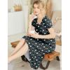 image:imageEkouaer Nightgowns Womens Short Sleeve Sleepwear Comfy Loungewear Plus Size Night Shirt S3XLBlue Floral