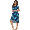 image:imageEkouaer Nightgowns Womens Short Sleeve Sleepwear Comfy Loungewear Plus Size Night Shirt S3XLCleafpat7