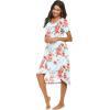 image:imageEkouaer Nightgowns Womens Short Sleeve Sleepwear Comfy Loungewear Plus Size Night Shirt S3XLCpoppy Pat3