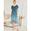 image:imageEkouaer Nightgowns Womens Short Sleeve Sleepwear Comfy Loungewear Plus Size Night Shirt S3XLFlower Branch