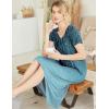 image:imageEkouaer Nightgowns Womens Short Sleeve Sleepwear Comfy Loungewear Plus Size Night Shirt S3XLFlower Branch