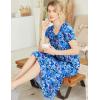 image:imageEkouaer Nightgowns Womens Short Sleeve Sleepwear Comfy Loungewear Plus Size Night Shirt S3XLTie Dye Dark Blue
