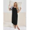 image:imageEkouaer Nightgowns for Women Cotton Long Night Gowns Plus Size Moo Moos Short Sleeve House Dress Soft Sleep Shirts S5XLBlack