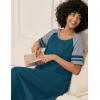 image:imageEkouaer Nightgowns for Women Cotton Long Night Gowns Plus Size Moo Moos Short Sleeve House Dress Soft Sleep Shirts S5XLBlue Green