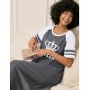 image:imageEkouaer Nightgowns for Women Cotton Long Night Gowns Plus Size Moo Moos Short Sleeve House Dress Soft Sleep Shirts S5XLGrey Queen