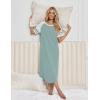 image:imageEkouaer Nightgowns for Women Cotton Long Night Gowns Plus Size Moo Moos Short Sleeve House Dress Soft Sleep Shirts S5XLLight Green