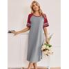 image:imageEkouaer Nightgowns for Women Cotton Long Night Gowns Plus Size Moo Moos Short Sleeve House Dress Soft Sleep Shirts S5XLLight Grey