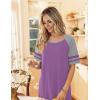 image:imageEkouaer Nightgowns for Women Cotton Long Night Gowns Plus Size Moo Moos Short Sleeve House Dress Soft Sleep Shirts S5XLPurple Red
