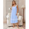 image:imageEkouaer Nightgowns for Women Cotton Long Night Gowns Sleeveless Sleep Dress Victorian Nightdress Ladies Sleepwear XS4XLBlue