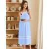 image:imageEkouaer Nightgowns for Women Cotton Long Night Gowns Sleeveless Sleep Dress Victorian Nightdress Ladies Sleepwear XS4XLBlue