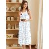 image:imageEkouaer Nightgowns for Women Cotton Long Night Gowns Sleeveless Sleep Dress Victorian Nightdress Ladies Sleepwear XS4XLBlue Flowers White