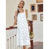 image:imageEkouaer Nightgowns for Women Cotton Long Night Gowns Sleeveless Sleep Dress Victorian Nightdress Ladies Sleepwear XS4XLBlue Flowers White