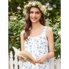 image:imageEkouaer Nightgowns for Women Cotton Long Night Gowns Sleeveless Sleep Dress Victorian Nightdress Ladies Sleepwear XS4XLBlue Flowers White