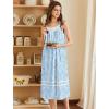 image:imageEkouaer Nightgowns for Women Cotton Long Night Gowns Sleeveless Sleep Dress Victorian Nightdress Ladies Sleepwear XS4XLFloral Blue