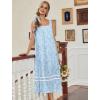 image:imageEkouaer Nightgowns for Women Cotton Long Night Gowns Sleeveless Sleep Dress Victorian Nightdress Ladies Sleepwear XS4XLFloral Blue