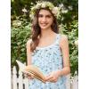 image:imageEkouaer Nightgowns for Women Cotton Long Night Gowns Sleeveless Sleep Dress Victorian Nightdress Ladies Sleepwear XS4XLFloral Light Blue