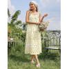 image:imageEkouaer Nightgowns for Women Cotton Long Night Gowns Sleeveless Sleep Dress Victorian Nightdress Ladies Sleepwear XS4XLFloral Light Yellow