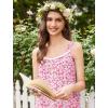 image:imageEkouaer Nightgowns for Women Cotton Long Night Gowns Sleeveless Sleep Dress Victorian Nightdress Ladies Sleepwear XS4XLFloral Pink