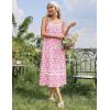 image:imageEkouaer Nightgowns for Women Cotton Long Night Gowns Sleeveless Sleep Dress Victorian Nightdress Ladies Sleepwear XS4XLFloral Pink