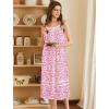 image:imageEkouaer Nightgowns for Women Cotton Long Night Gowns Sleeveless Sleep Dress Victorian Nightdress Ladies Sleepwear XS4XLFloral Pink