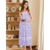image:imageEkouaer Nightgowns for Women Cotton Long Night Gowns Sleeveless Sleep Dress Victorian Nightdress Ladies Sleepwear XS4XLFloral Purple