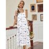 image:imageEkouaer Nightgowns for Women Cotton Long Night Gowns Sleeveless Sleep Dress Victorian Nightdress Ladies Sleepwear XS4XLFlowers White